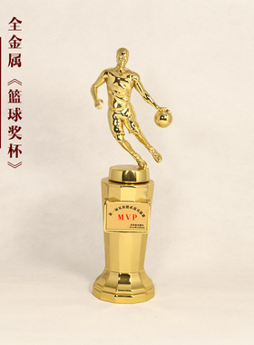 篮球奖杯定制优秀球员MVP篮球先生24cm高全金属合金奖杯定做包邮