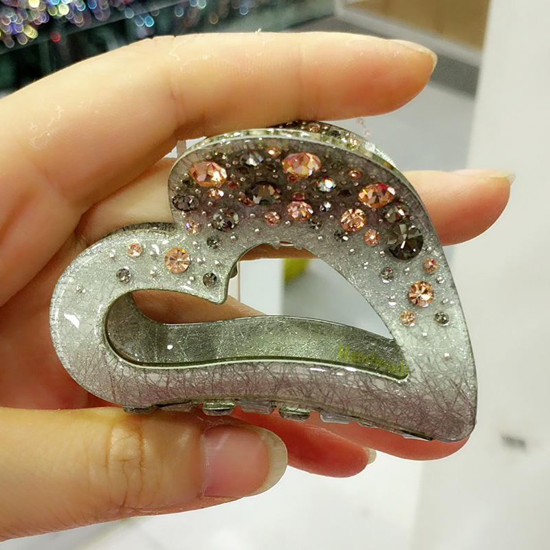 发饰中号夹子洗澡亚克力手抓水钻