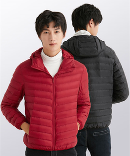 轻薄羽绒服男短款潮带帽超薄轻便中青年保暖防寒90白鸭绒秋冬外套
