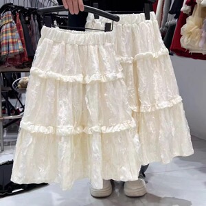 女童甜美蕾丝半身裙公主裙2025秋冬新款韩版儿童洋气百搭蛋糕裙子