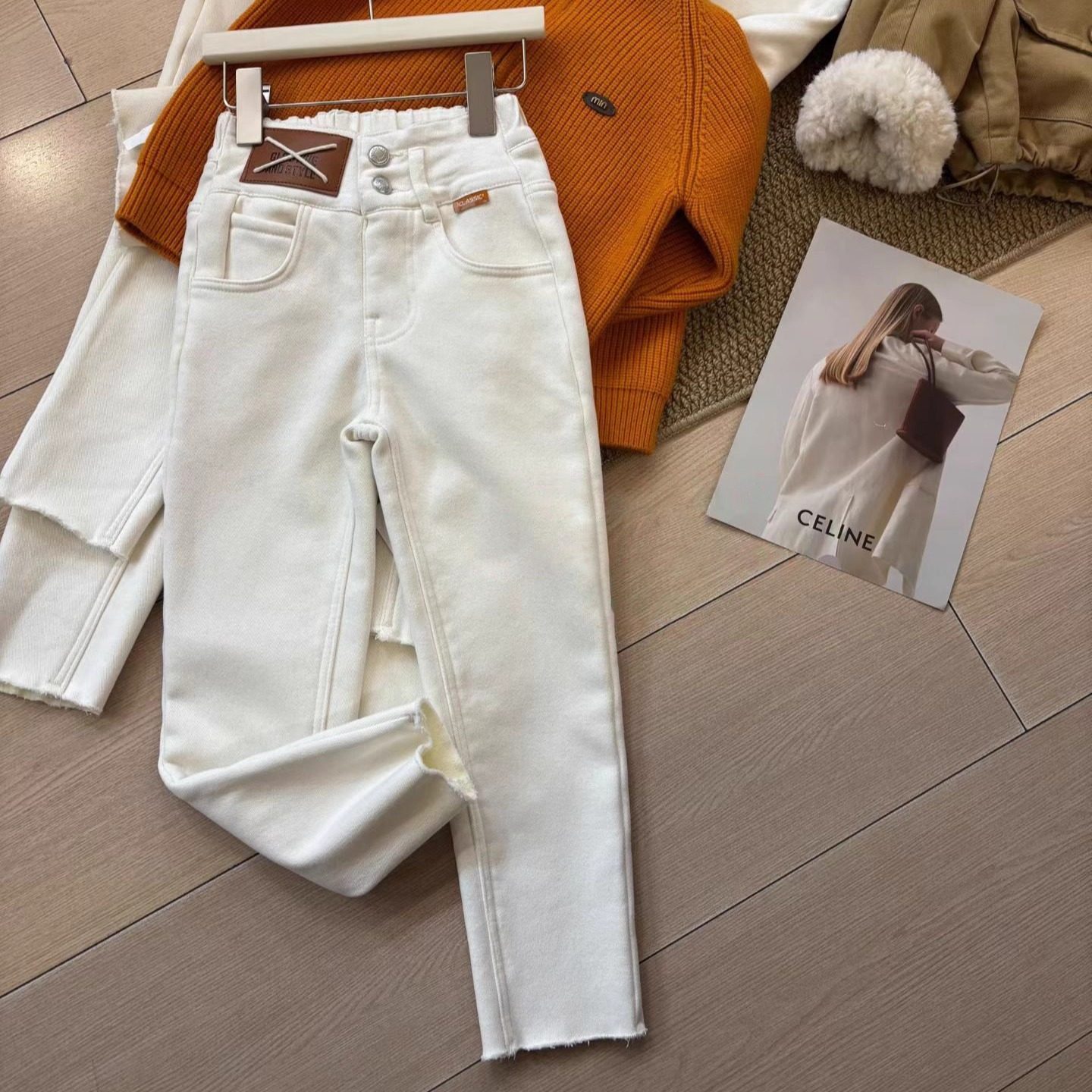 女童时尚一体绒牛仔裤2025冬季新款韩版儿童洋气百搭加厚小脚裤潮,童装/婴儿装/亲子装,儿童牛仔裤,淘宝优惠券,粉丝福利购,淘宝优惠卷