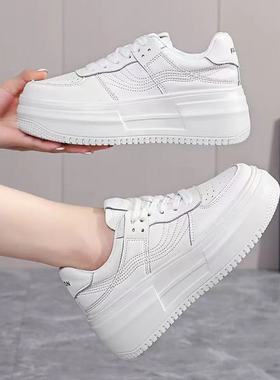 厚底小白鞋女2026新款早秋休闲板鞋夏学院风百搭运动鞋16082-28