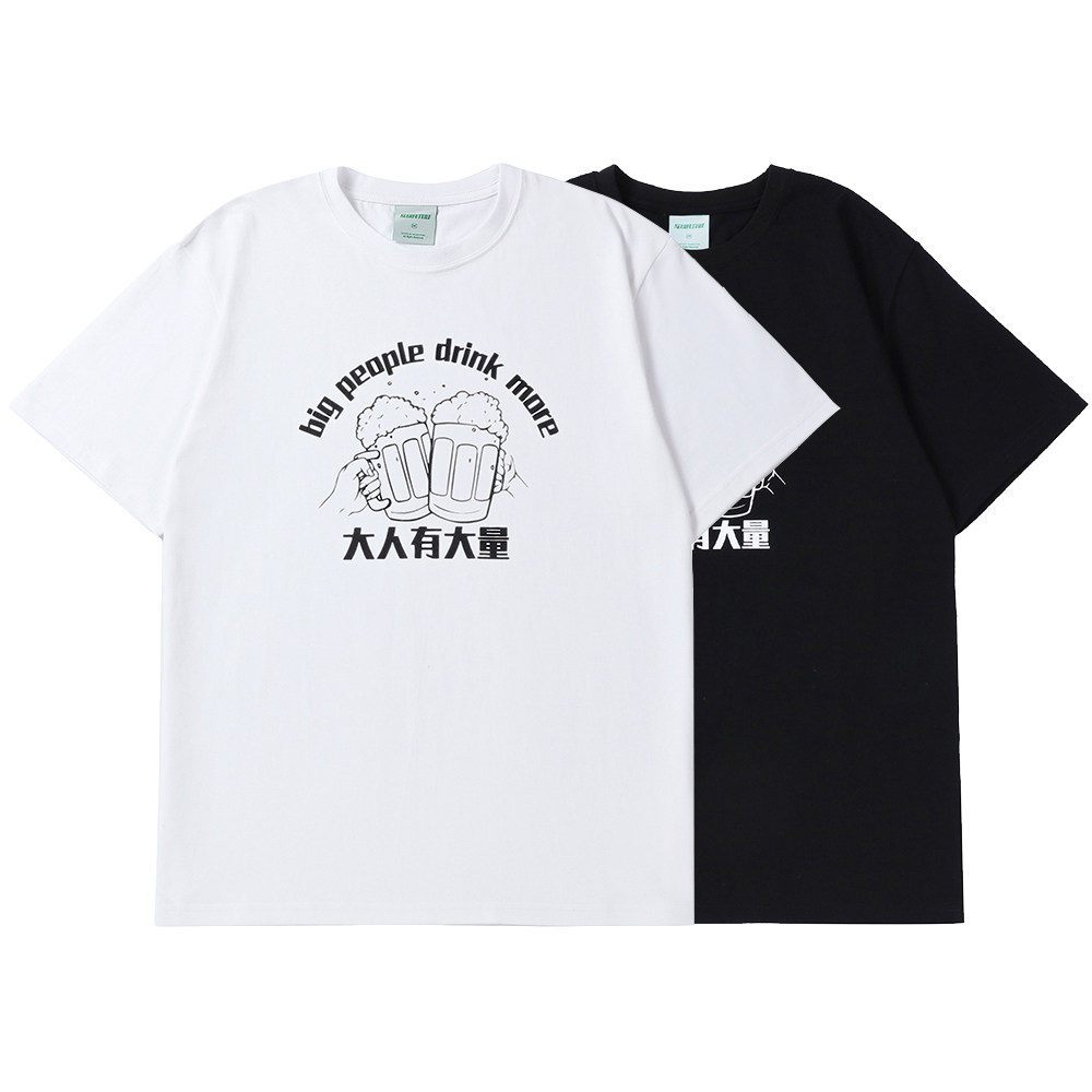 新品国潮T恤印花短袖夏季纯色tee