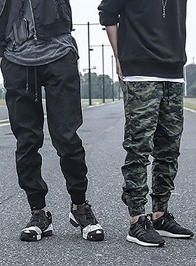 ENSHADOWER隐蔽者三代迷彩束脚裤男裤慢跑休闲运动束脚黑色裤国潮