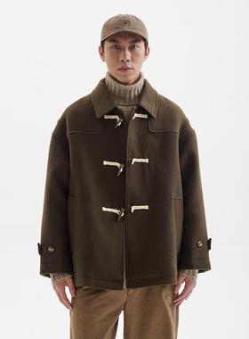 BUTTBILL 24AW日系复古外套夹克棉服毛呢牛角扣外套男女