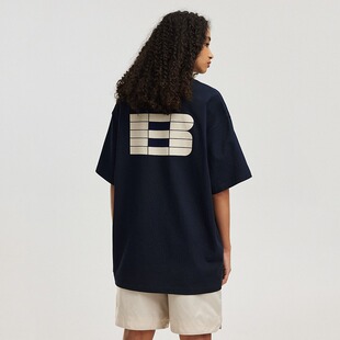 BONELESS美式潮牌发泡B字印花高街短袖T恤男女体恤夏季情侣上衣