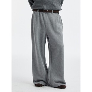 BUTTBILL 26SS基础宽松直筒复古通勤卫裤男女情侣休闲廓形长裤子