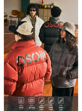 OSCill 冬季立领白鸭绒羽绒服男女同款宽松保暖加厚羽绒外套潮牌