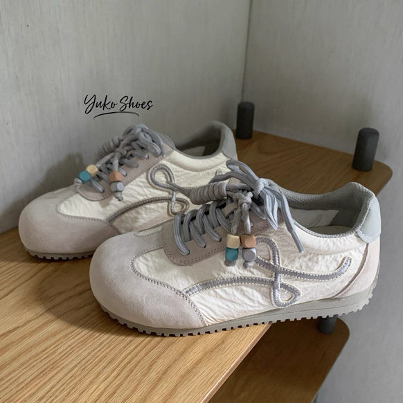 35#37#特！肌理燕麦灰~新色~内增高复古丑萌德训鞋串珠真皮阿甘鞋,女鞋,德训鞋,淘宝优惠券,粉丝福利购,淘宝优惠卷
