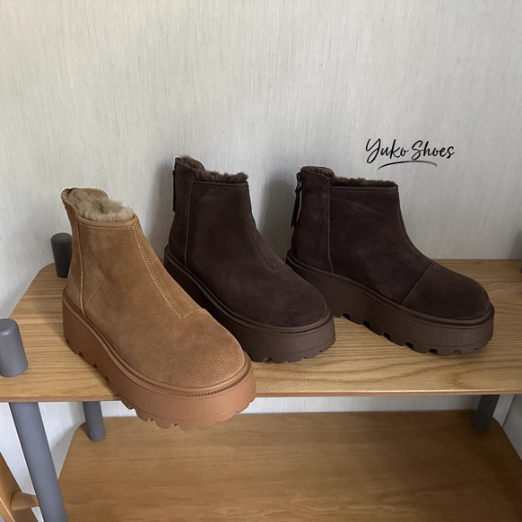 加绒保暖雪地靴厚底增高棉鞋