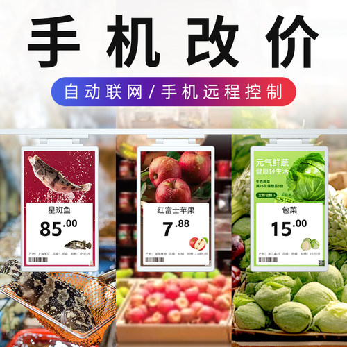 【手机远程改价改图】白电子价签