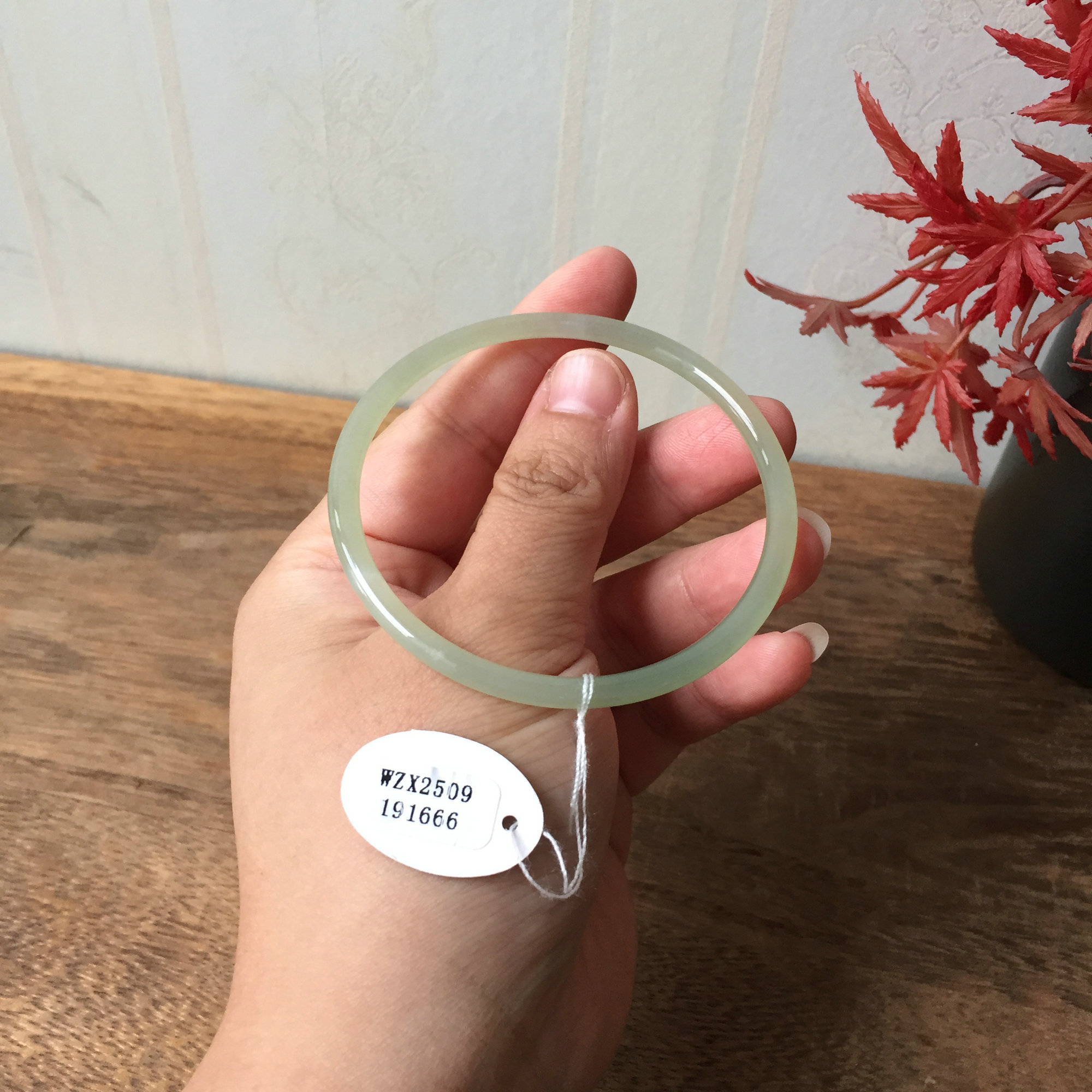 天然和田玉青海料青白玉手镯女款