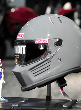 SIMPSON辛普森BANDIT复古摩托车头盔哈雷杜卡迪个性机车四季全盔