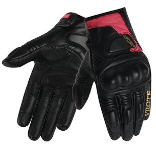 VROTE摩托车手套男女款街车防护防摔复古机车四季防护保暖皮手套