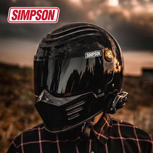 SIMPSON辛普森不法之徒OUTLAW摩托车头盔复古机车DS骑行风哈雷盔