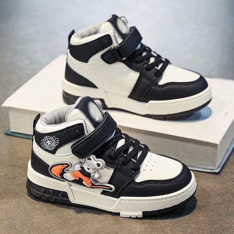 男童鞋子春款2025新款皮面防水儿童运动鞋中大童休闲男孩高筒板鞋,童鞋/婴儿鞋/亲子鞋,运动鞋,淘宝优惠券,粉丝福利购,淘宝优惠卷