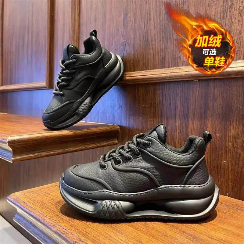 欧洲站男鞋秋冬季潮流黑色休闲二棉运动老爹鞋青少年加绒保暖棉鞋,流行男鞋,单鞋,淘宝优惠券,粉丝福利购,淘宝优惠卷