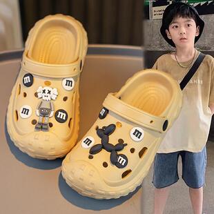 防滑儿童沙滩凉拖鞋 2025新款 中大童户外男孩包头洞洞 夏季 男童拖鞋