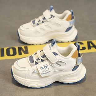 中大童潮牌软底男孩老爹鞋 男童鞋 儿童皮面防水运动鞋 2025新款 春季