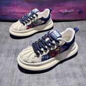 青少年国潮厚底贝壳头板鞋 帆布鞋 休闲运动男鞋 透气2025新款 男夏季