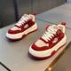 厚底运动板鞋 莆田男鞋 青少年学生韩版 网红潮牌红色运动鞋 透气 夏季