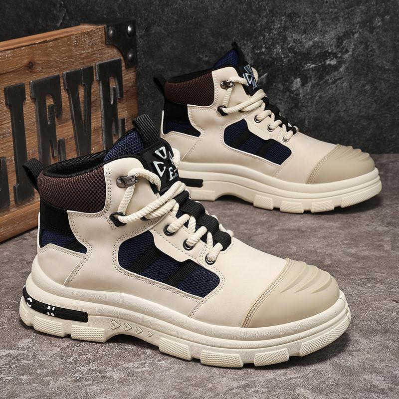 男鞋2025新款秋冬季潮流休闲工装复古马丁靴男士休闲运动高帮板鞋