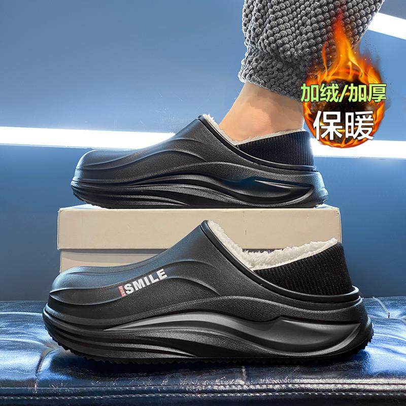 棉拖鞋男款冬季2025年新款加绒保暖居家情侣毛拖加厚防寒全包棉鞋