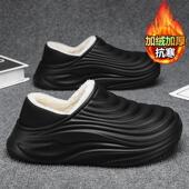男冬季 2025新款 外穿防滑踩屎感开车毛拖鞋 棉拖鞋 男生加绒保暖棉鞋