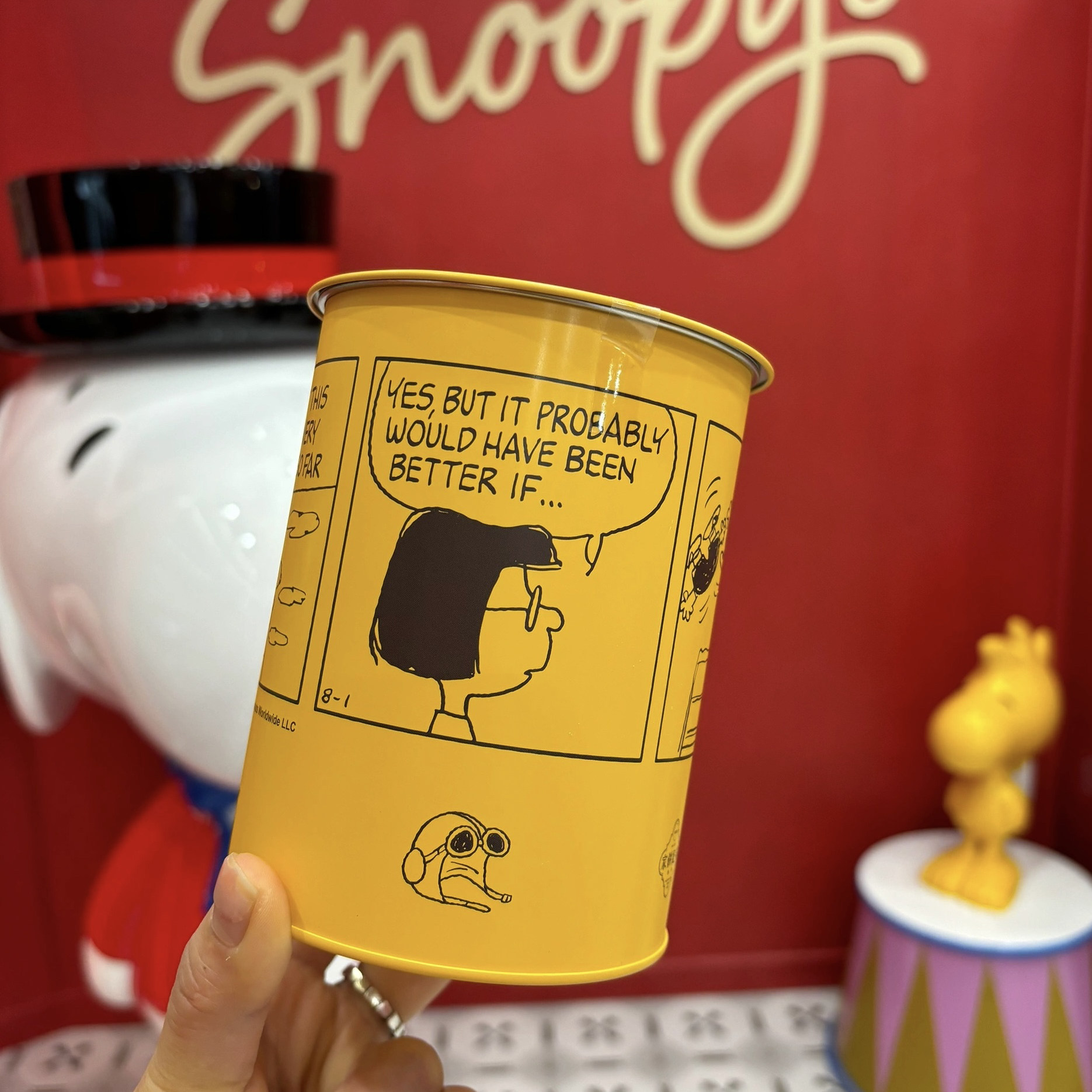 史努比SNOOPY联名款卡通图案黄邮筒 伴手礼 迷你合桃酥 澳门手信