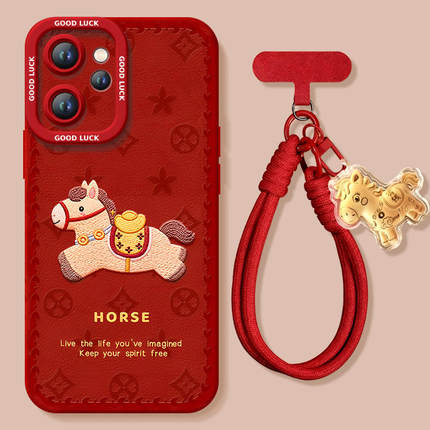 爱马仕橙适用oppoReno15手机壳Reno14pro套2026马年Rone13新款OPPO硅胶12新年款11防摔Reon10外壳9过年8红色7