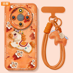 鎏金小马适用荣耀x70手机壳x60套2026马年x70i新款 gt过年红色por x50防摔x40华为x30硅胶honor本命年pro新年款