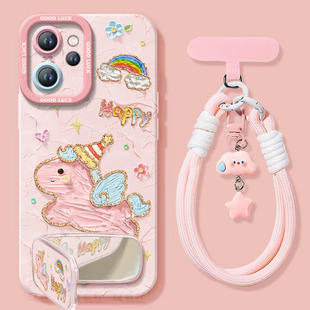 2026粉色小马适用oppoReno15手机壳reno14pro新款13本命年reno12马年11保护7se新年款rone9外壳oppo套8女0PP0