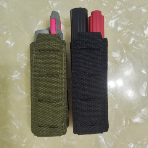 跨境战术尼龙材质9mm弹夹收纳包实物图拍摄枪械molle单联glock17