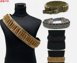 跨境霰彈弹壳30孔模型霰弹斜挂式腰带收纳包戶外戰術子弹壳收纳带