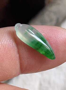 翠都翡翠珠宝缅甸天然A货玉石裸石镶嵌面冰种飘花福瓜300238