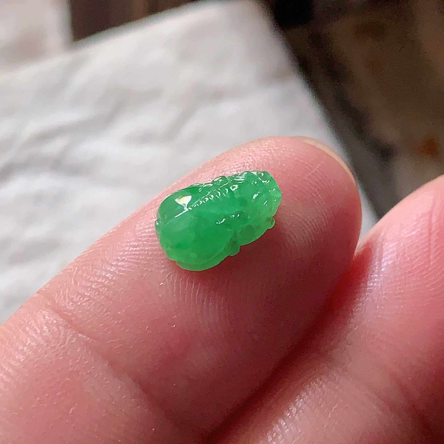 天然翡翠A货玉石裸石戒面镶嵌面送证书