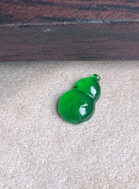 翠都翡翠珠宝天然A货玉石镶嵌戒面冰种满绿葫芦wz000256