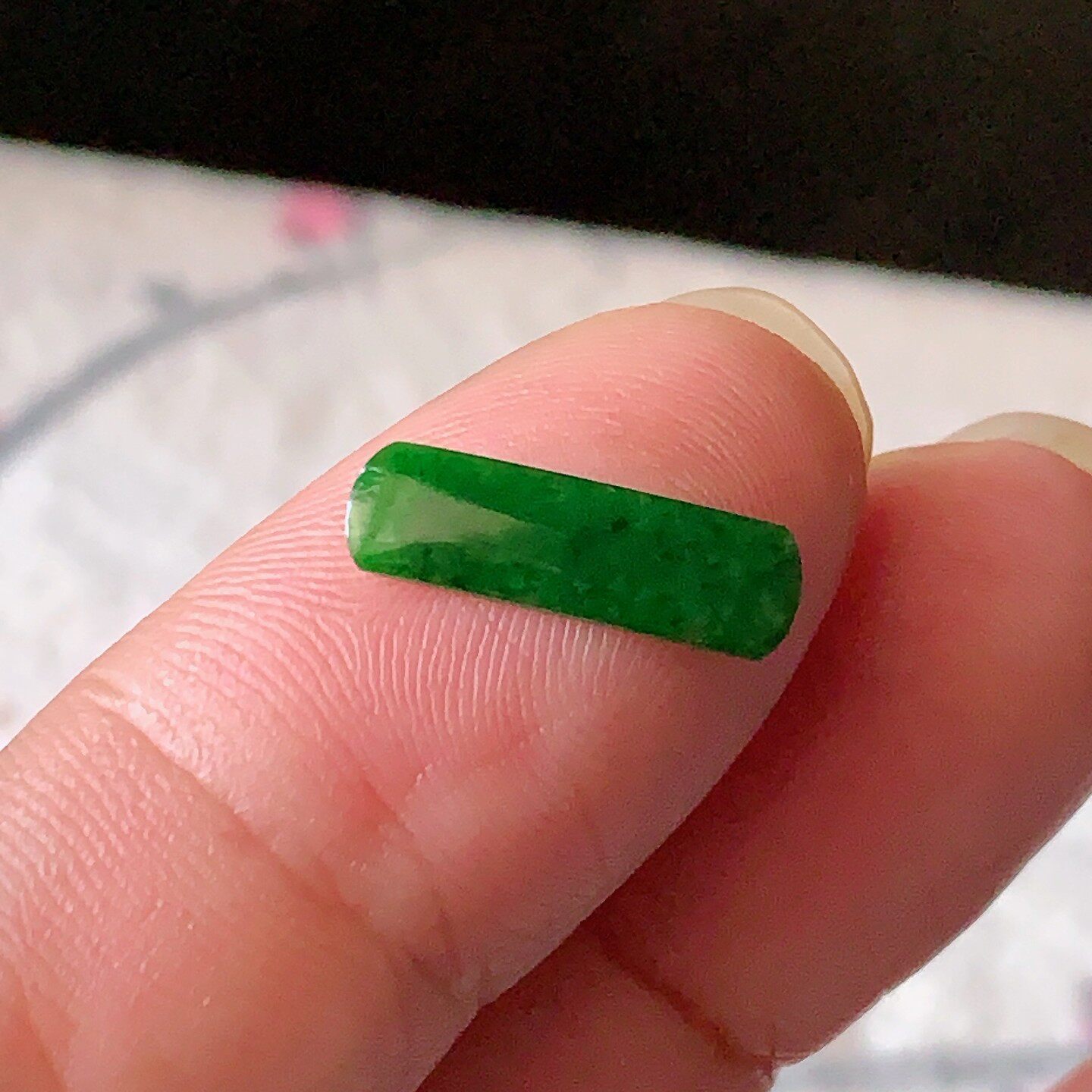 翠都翡翠珠宝天然A货玉石裸石戒面镶嵌面送证书满绿马鞍187705