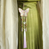 刺绣蝴蝶压襟挂件古风汉服长流苏腰饰马面裙禁步国风百搭穗子吊坠