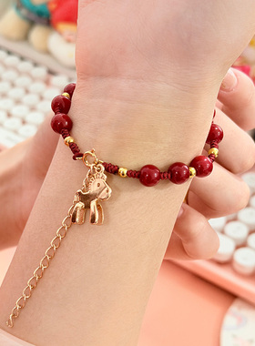 红豆手串红色喜庆招财手镯