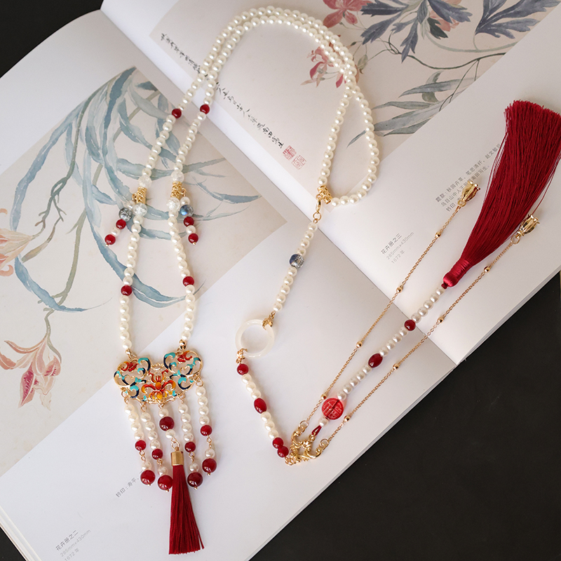 画卿颜合金仿珍珠圆珠链