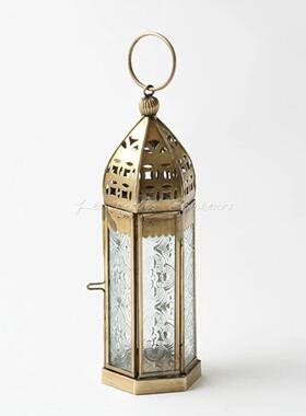 Les petits bonheurs｜现货COTTAGE金属玻璃复古烛台桌面装饰摆件