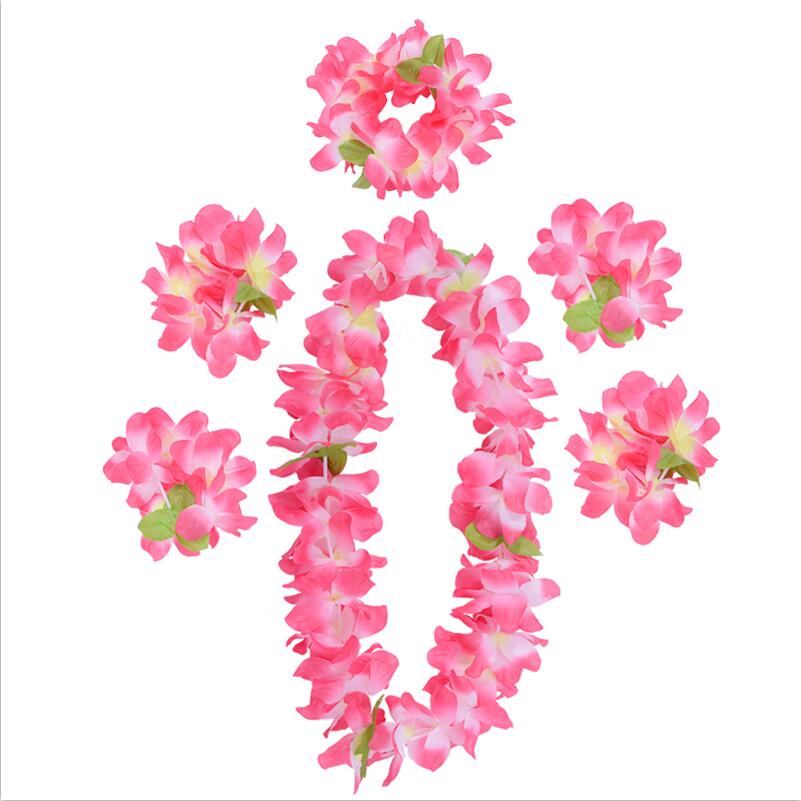 升级版 花环六件套 加厚加密 夏威夷草裙舞服饰元旦新年舞会表演