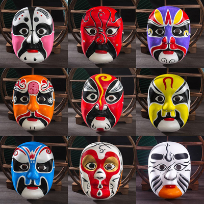 京剧脸谱全脸变脸派对面具可戴