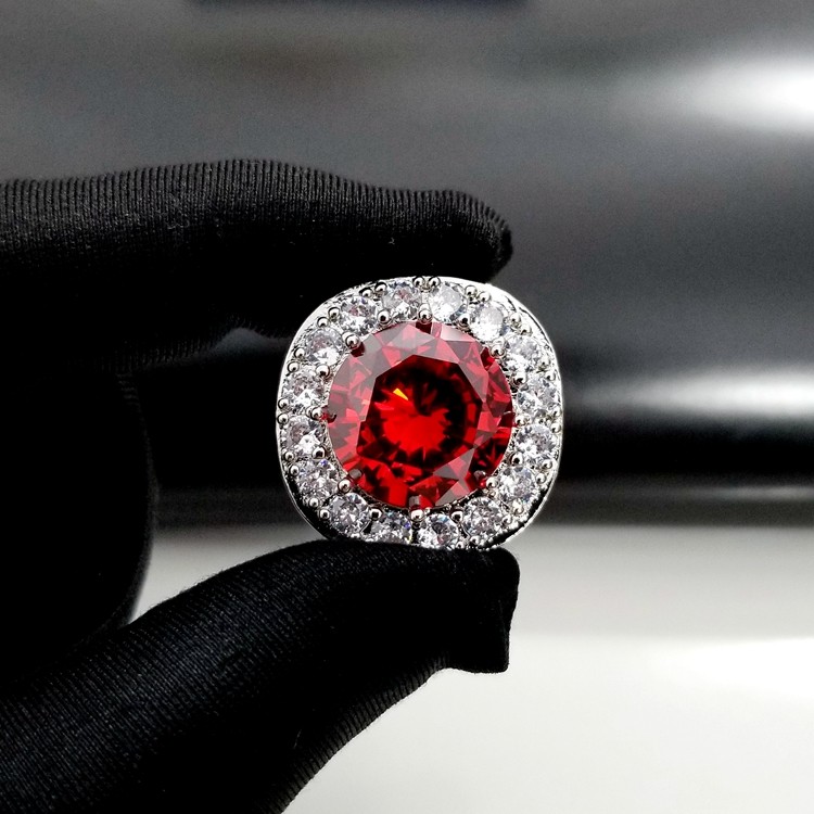 绮高端韩国进口方形大红色锆石原石大衣毛衣外套貂皮纽扣