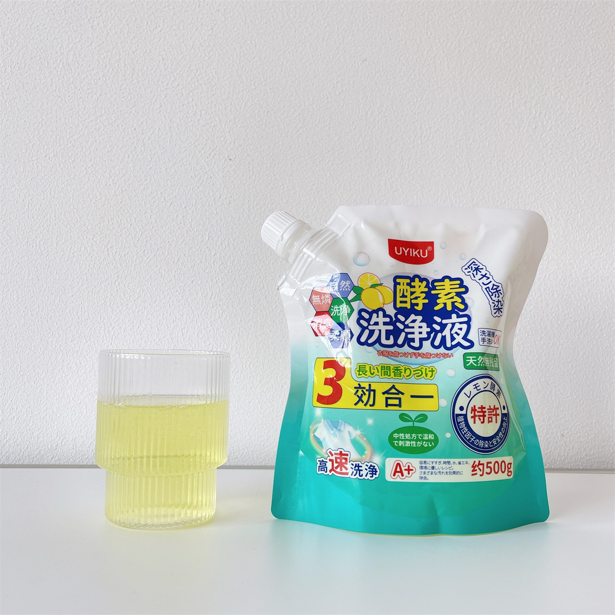 [리지에 생방송실 추천] 3 IN 1 부드럽고 보호효소 세탁세제봉투 500G 휴대용 3팩