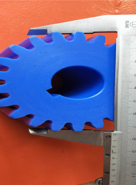 3.175模数起毛机22齿针棍耐磨蓝色尼龙齿轮拉毛机DP8英制齿轮配件