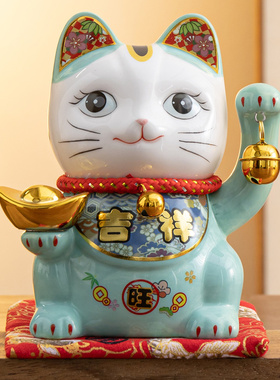 和猫坊招财猫传统日式高温釉下彩