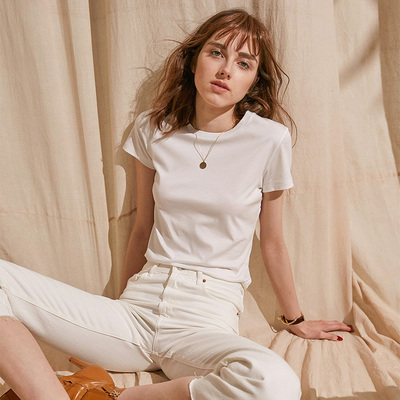 博主潮人单品纯色短袖T恤女