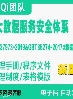 GBT37973-2019 GBT35274-2017大数据服务安全管理体系模板